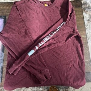 Men’s maroon Carhartt, long sleeve